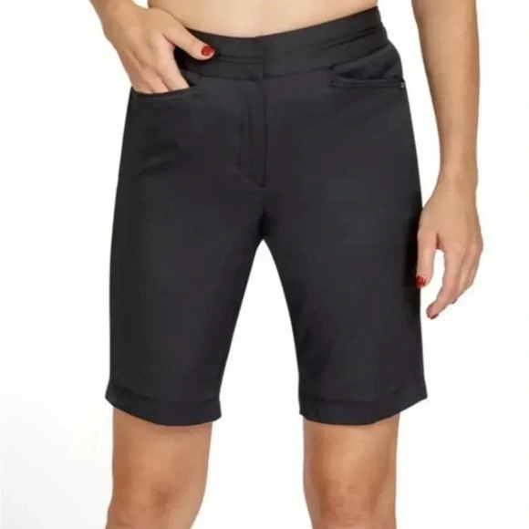 Tail Pants - NWT Tail White Label Side Insert 11” Golf Shorts Black Size 4